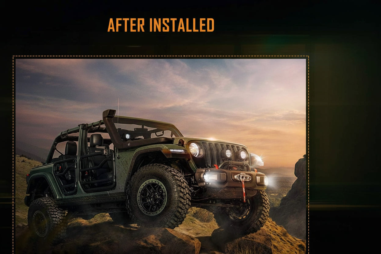 DOT Approved 4" 60W LED Fog Lights for 2007-2018 Jeep Wrangler JK - with DRL & Signal