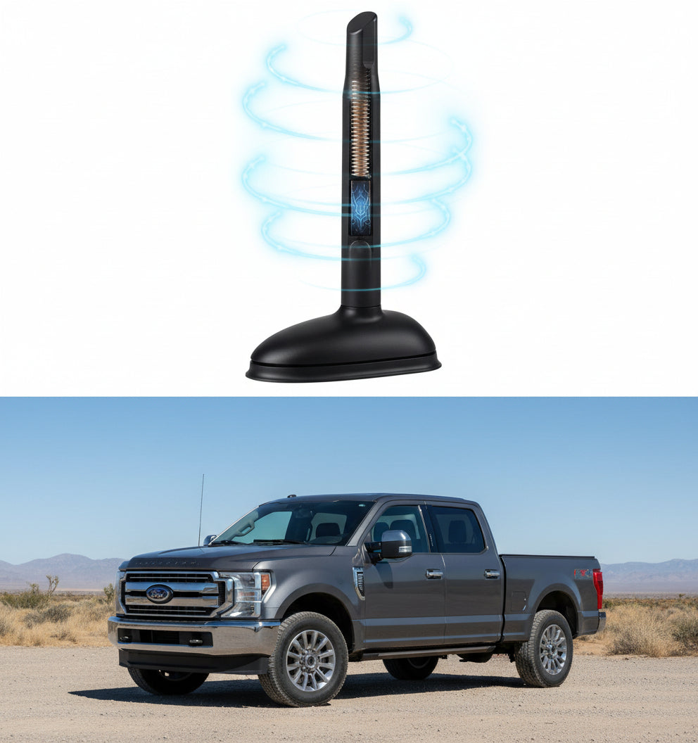 Tekk Short Antenna Compatible with 2009-2026 Ford F250 Pickup Truck/Designed for Optimized FM/AM Reception / 4.8 Inches