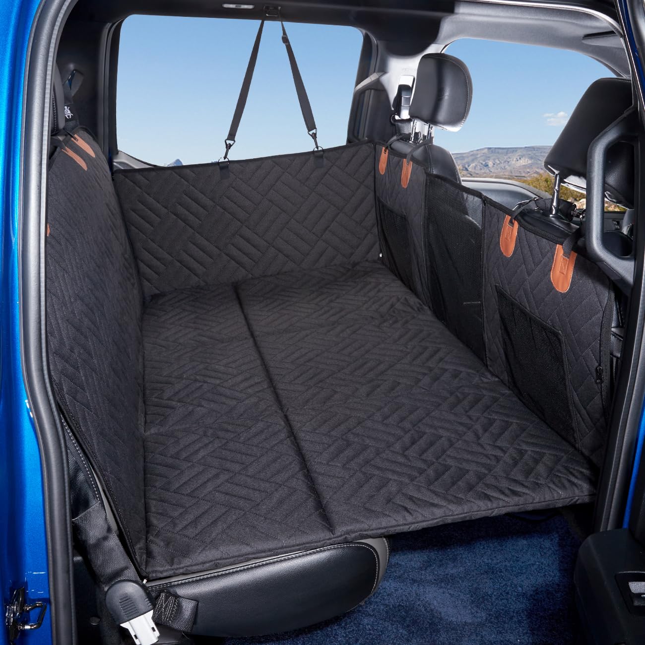 Dog Seat Cover and Bed for Trucks for F150, RAM1500, Silverado - Non-Inflatable Pet Mattress - OHMU