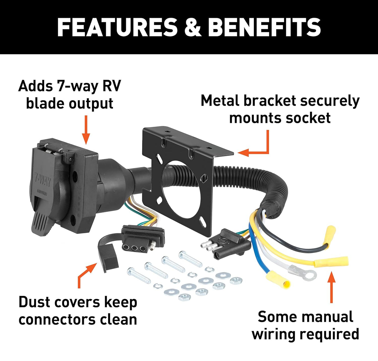 Dual-Output 4-to-7 Pin Trailer Adapter - 57672