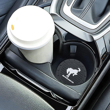 Silicone Cup Holder Coasters (2-Pack) for 2023-2024 Ford Bronco Sport - 2.75" Recessed Fit