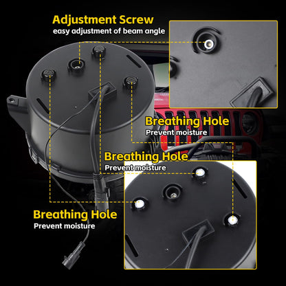 9-Inch Round LED Headlights for Jeep Wrangler JL/Gladiator JT, DOT Approved