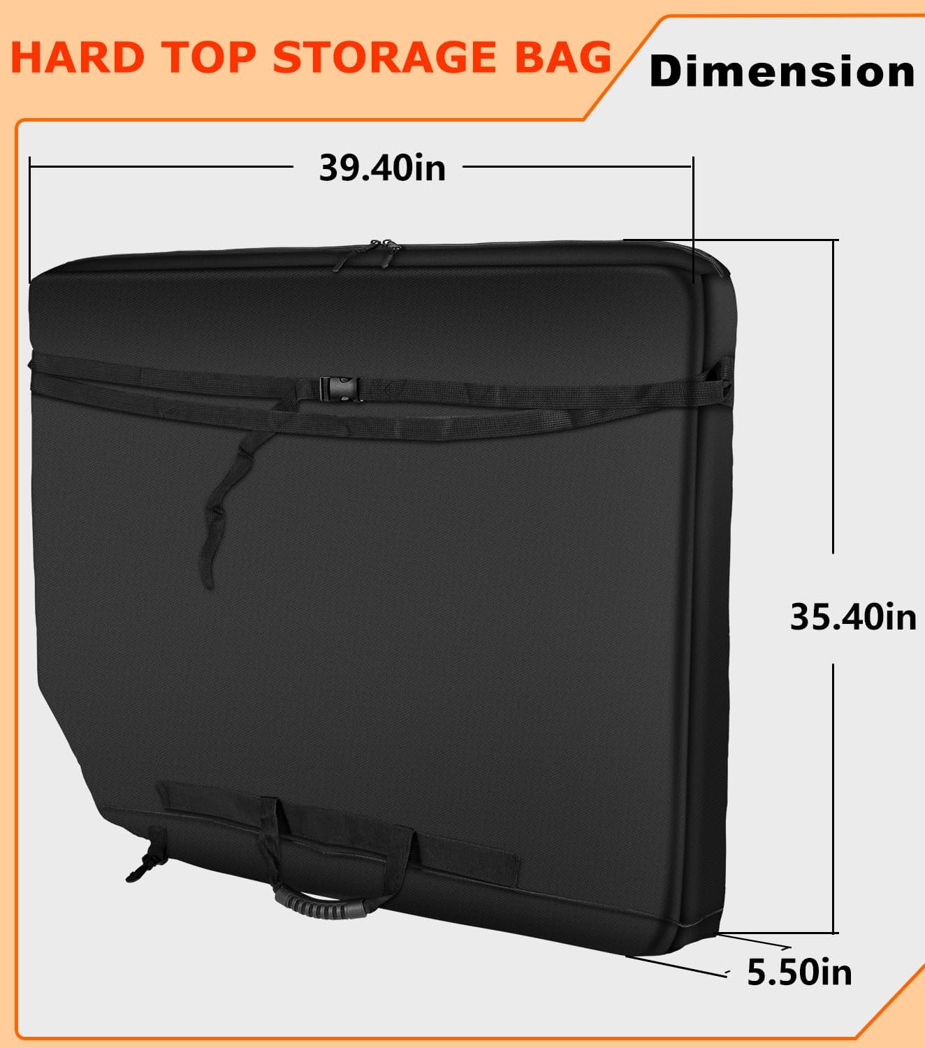 Freedom Panel Hard Top Storage Bag for 2007-2025 Jeep Wrangler & Gladiator (Black)