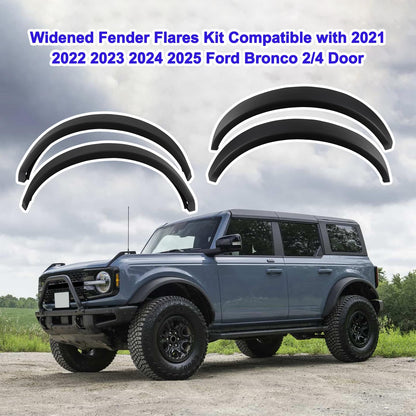 Widened Fender Flares Kit for 2021-2026 Ford Bronco 2/4 Door
