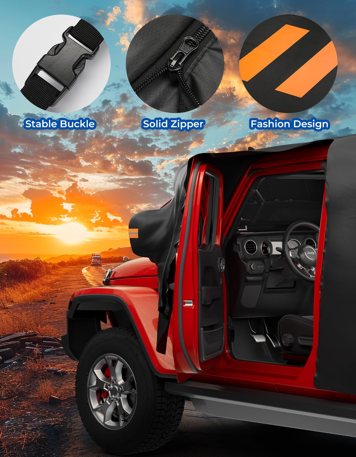 Waterproof Cab Cover for 2007-2026 Jeep Wrangler 4-Door - All-Weather Protection