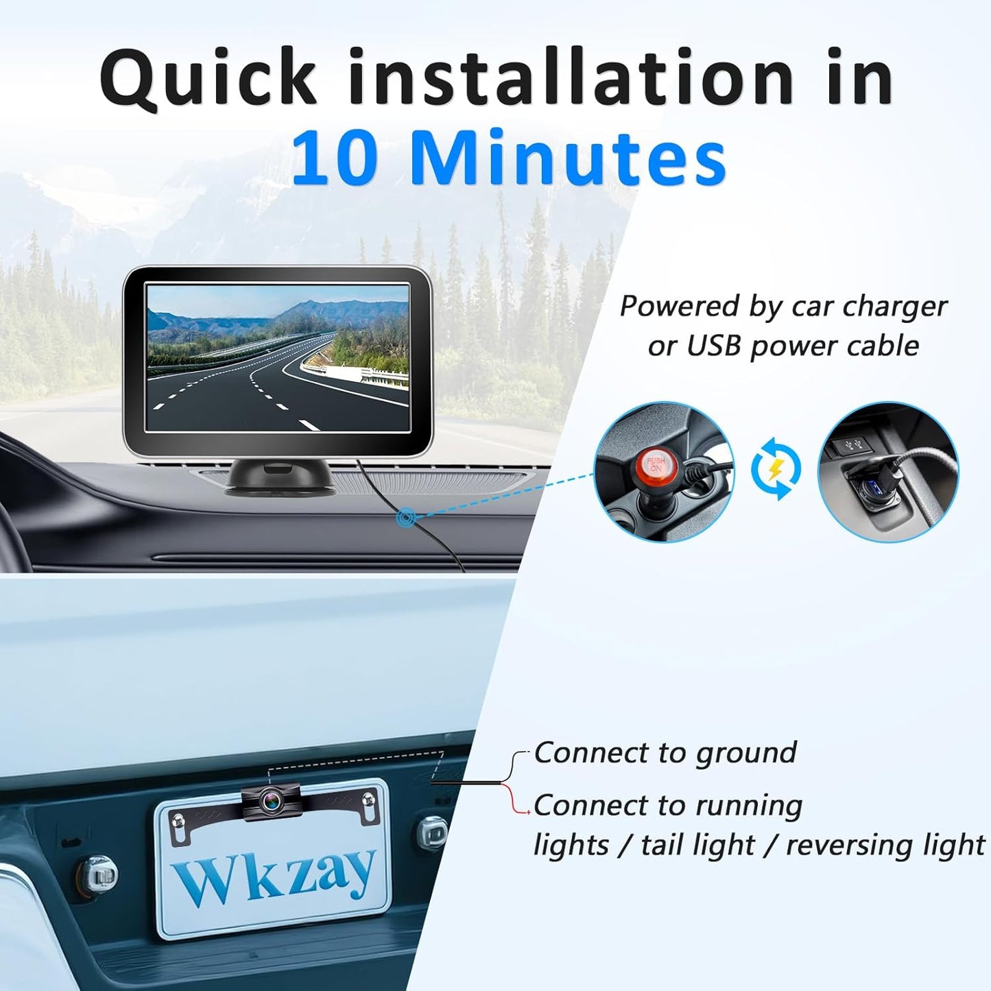 7-Inch Wireless Backup Camera for Truck ,Pickup, Trailer, Cars - OHMU