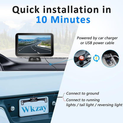 7-Inch Wireless Backup Camera for Truck ,Pickup, Trailer, Cars - OHMU