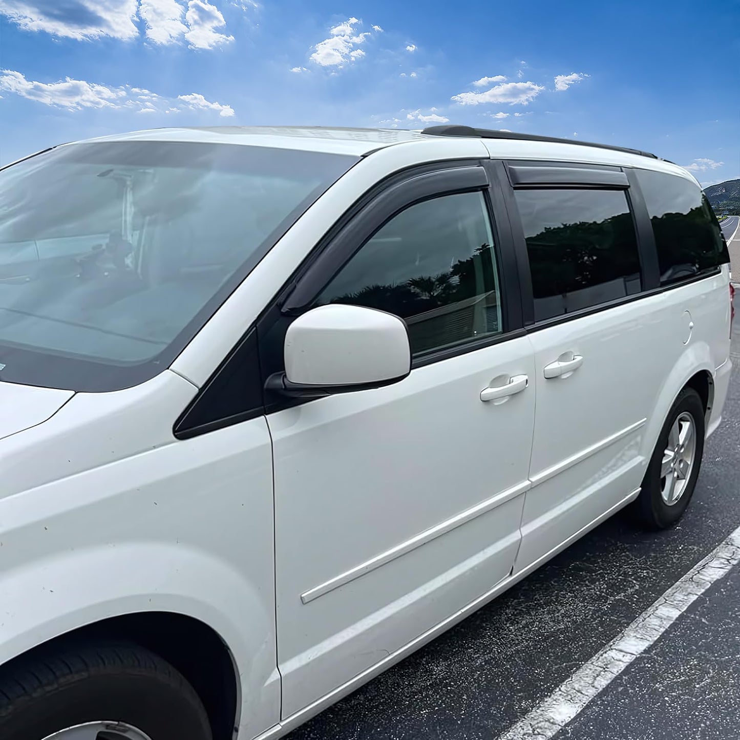 Chrysler Town & Country Dark Smoke Window Visors