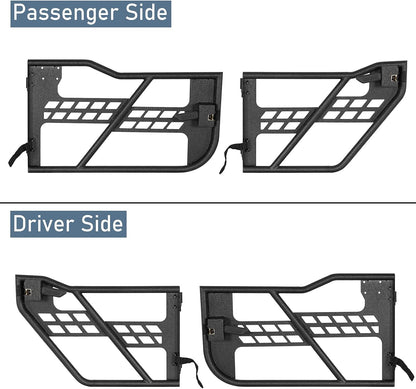 Tubular Half Doors (4-PCS) for 2018-2025 Jeep Wrangler JL & 2020-2025 Gladiator JT - Excludes 2026+ Models