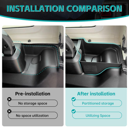 Rear Wheel Well Storage Boxes for 2024-2025 Jeep Wrangler JL 4-Door (Left + Right)