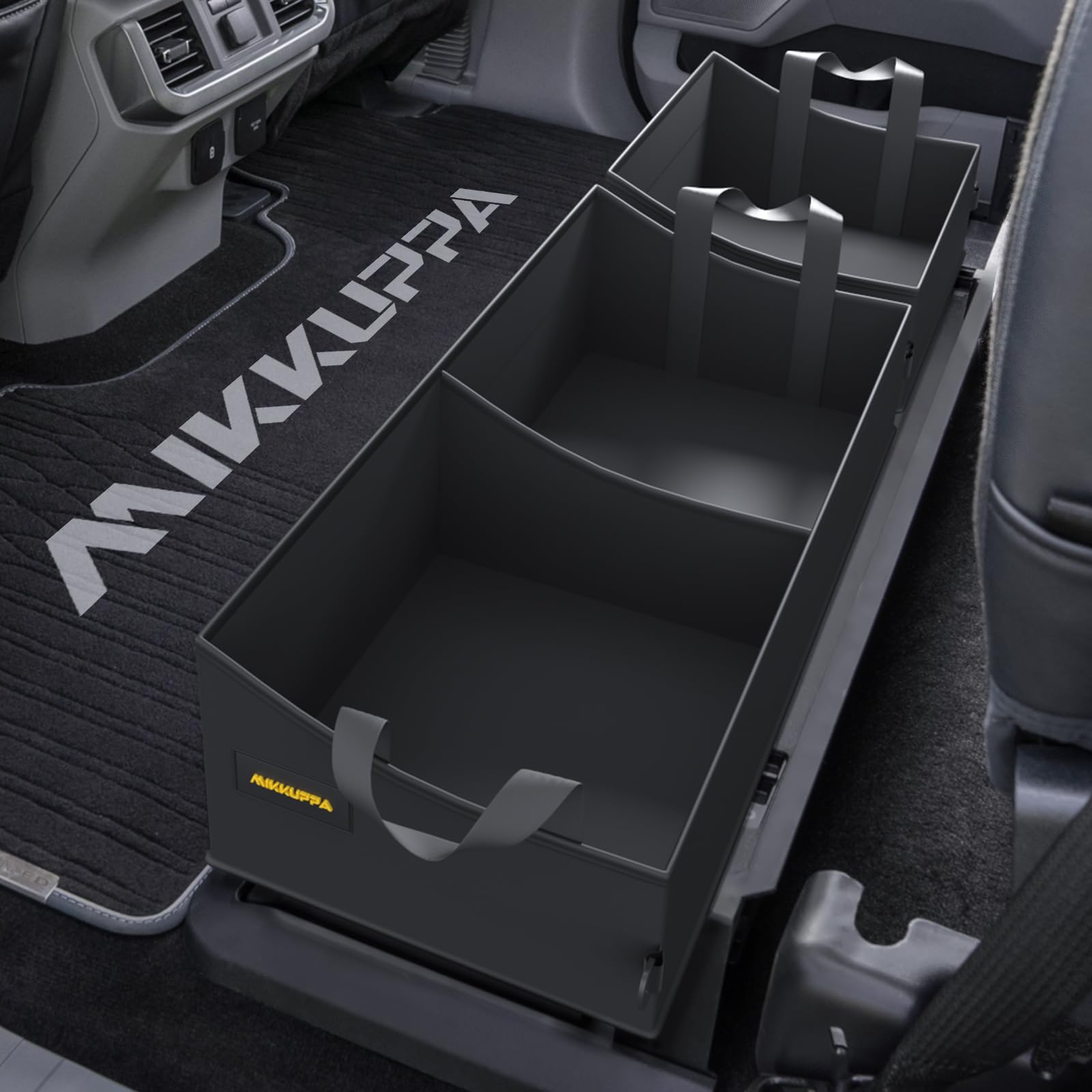 MIKKUPPA Truck Under Seat Storage - Replacement for 2015-2024 Ford F150 F250 F350, for 2 Compartments for Bench Seat Truck Tool Box Organizer Underseat Storage Bag