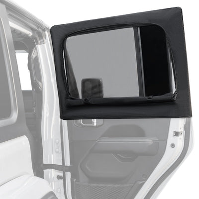2-Piece Rear Side Window Sun Shade for 2007-2026 Jeep Wrangler 4-Door & Gladiator - Privacy Screen