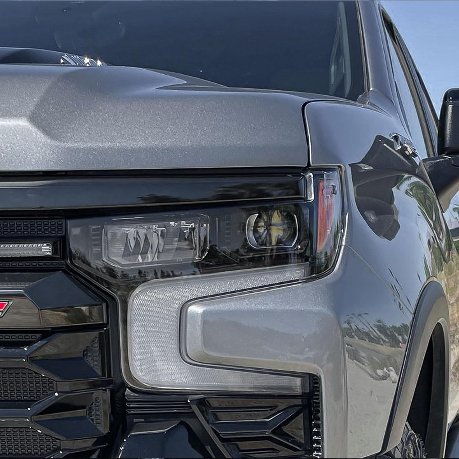 Huray LED Headlight for Chevy Silverado 1500 2022 2023 2024 ZR2 Model LED Head Lamp (Black, Driver Side (Left))