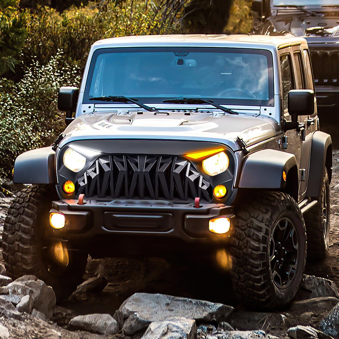 Matte Black Front Grill for Jeep Wrangler JK JKU