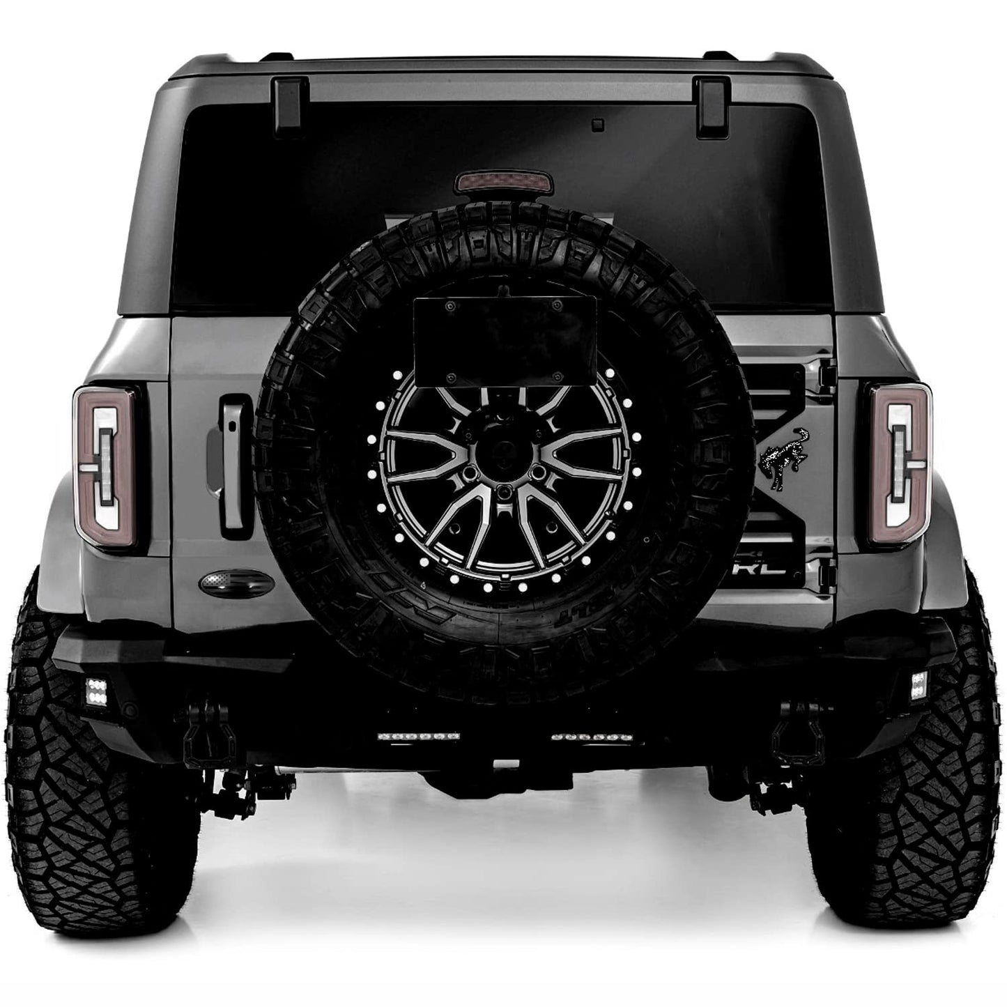 5" Black Tailgate Emblem for Ford Bronco Sport - Metal Overlay