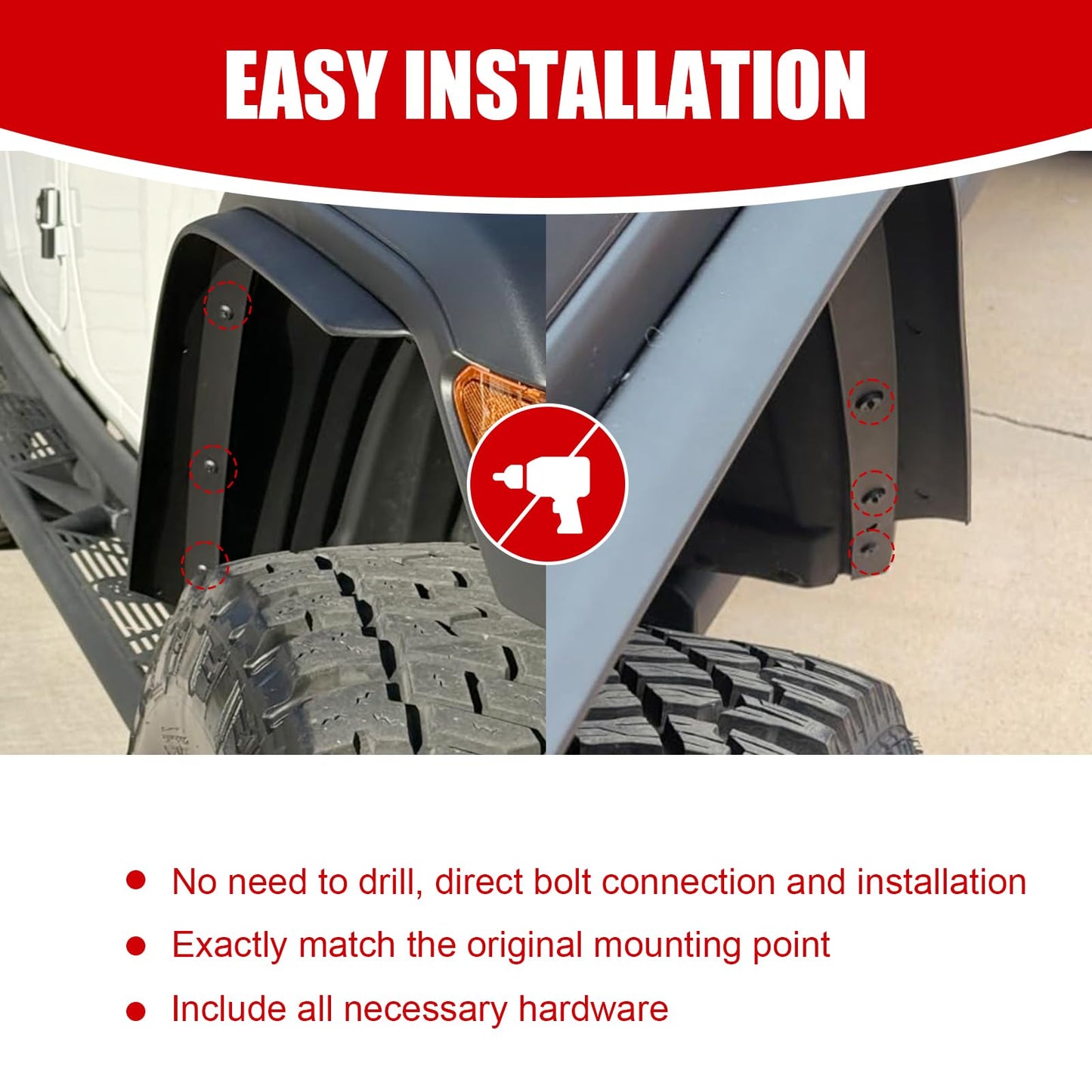 Jeep Wrangler Gladiator High-Clearance Fender Flares