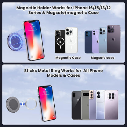 Steel Phone Mount for 2019+ Ram 1500/2500/3500/TRX - Dual Head Magnetic & Clamp, USA Flag Design, OEM Dash Screw Mount
