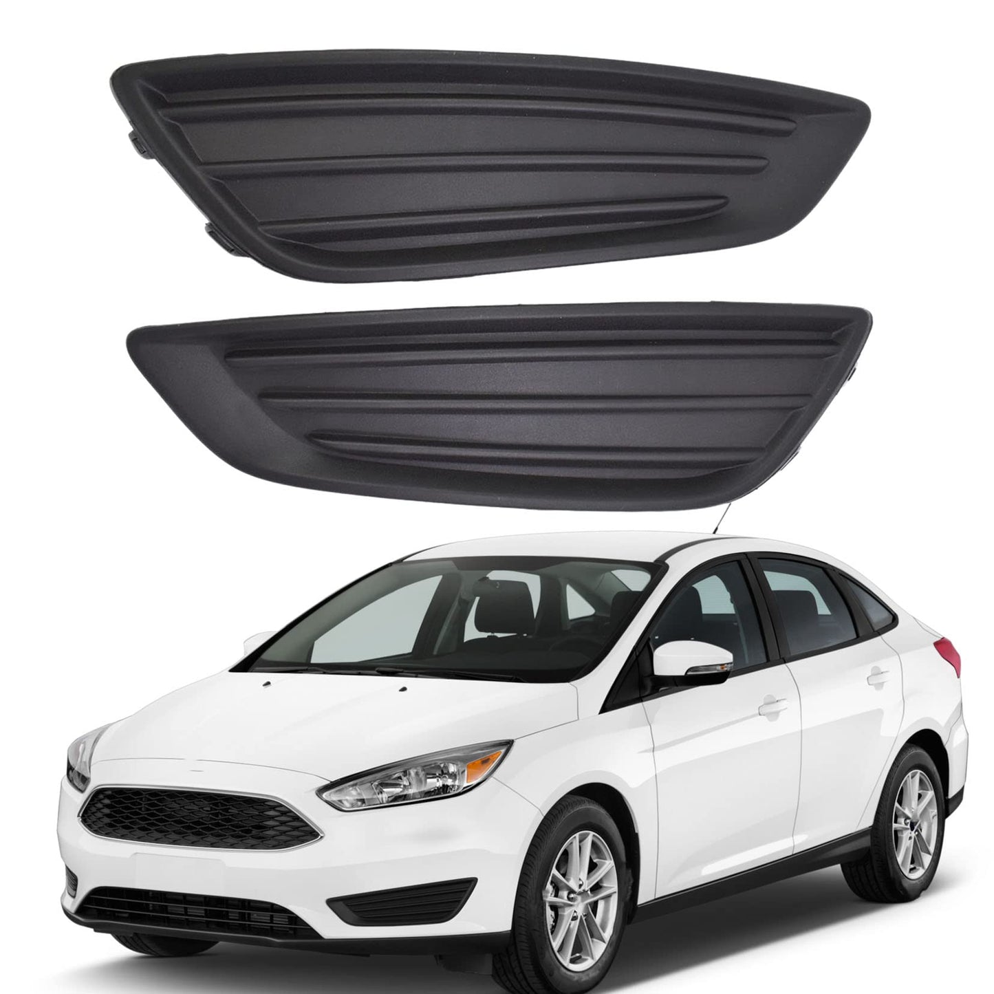 Front Bumper Fog Light Grilles for Focus S/SE 2015-2018