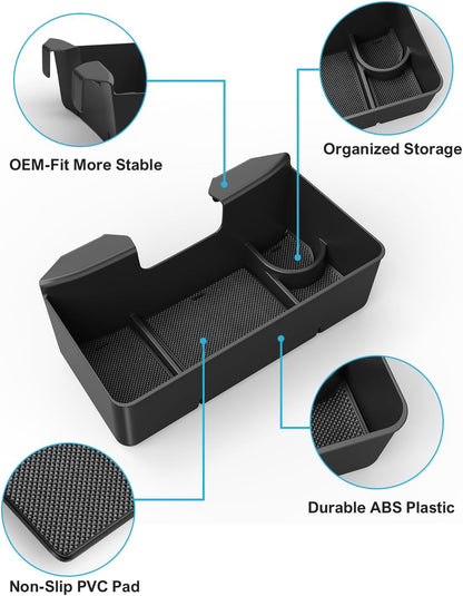 Hanging Console Organizer Box for 2019-2026 Chevy/GMC 1500 & HD (Split-Bench Seat Only) - Multi-Compartment