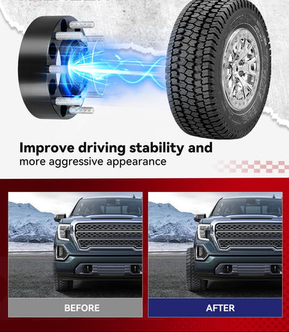 2" Forged Wheel Spacers (2-PCS) 8x165.1mm for 2013-2024 Ram 2500 & 2012-2018 Ram 3500 - M14x1.5, 126.15mm Bore