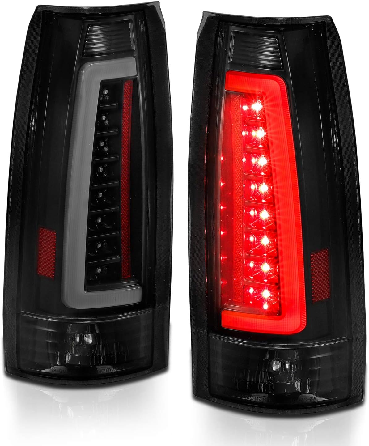 C-Type LED Tube Tail Lights Set For 1988-1999 Chevy GMC