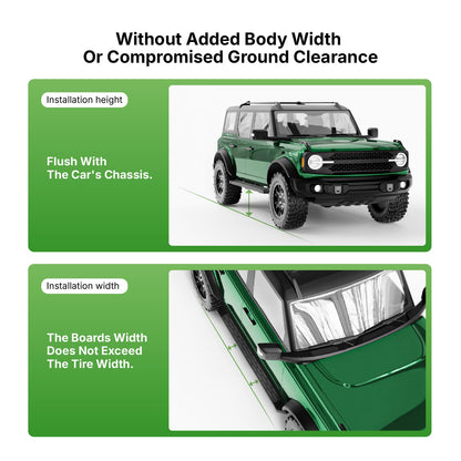 Aluminum Running Boards for 2021-2026 Ford Bronco 4-Door - Anti-Slip Side Steps