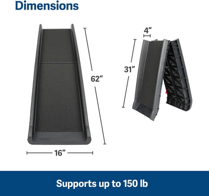 Folding Pet Ramp - Portable Lightweight for Cars/Trucks/SUVs, Happy Ride