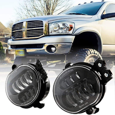 Pair Chrome LED Fog Lights for 2002-2008 Ram 1500 & 2003-2008 Ram 2500/3500