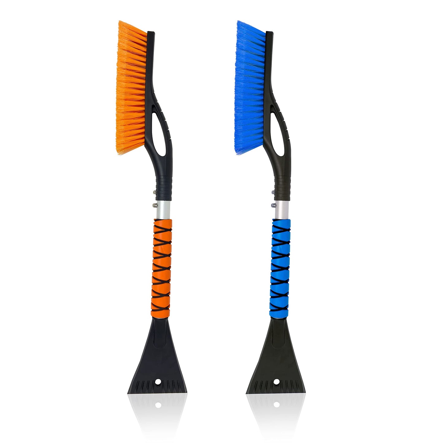 2-Pack 27" Snow Brush & Ice Scraper with Aluminium Body - Scratch-Free