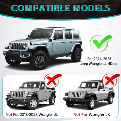 Rear Wheel Well Storage Boxes for 2024-2025 Jeep Wrangler JL 4-Door (Left + Right)