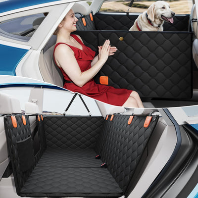 Convertible Dog Car Seat Extender, Waterproof Hammock with Mesh Window
