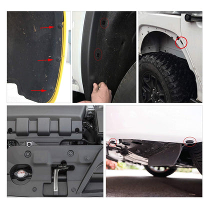 60-PCS Fender Flare Retainer Clip Kit for Jeep/Chrysler/Ford/GMC - Includes Fastener Remover