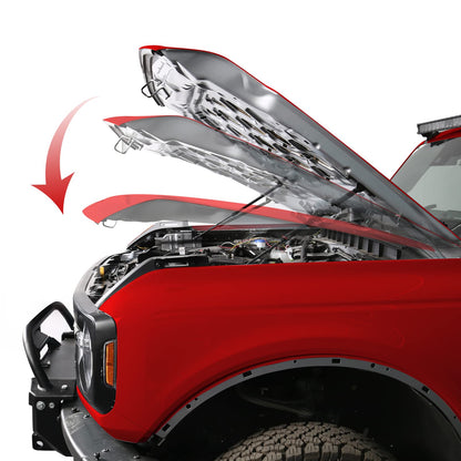 Ford Bronco Front Hood Lift Support, Easy Install, Progressive Lift
