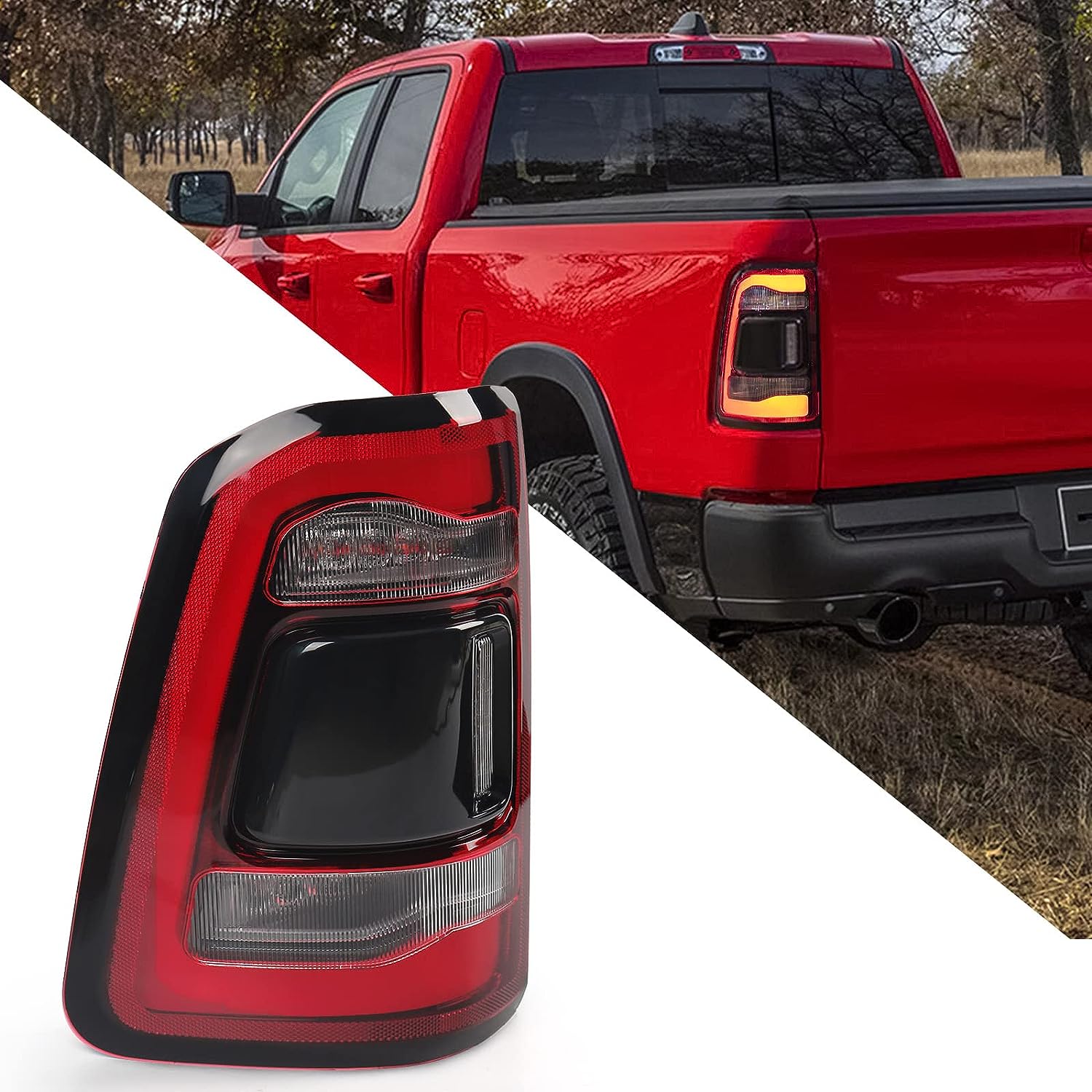 New Upgraded LED Tail Light Assembly for 2019-2022 Dodge Ram 1500 | OHMU