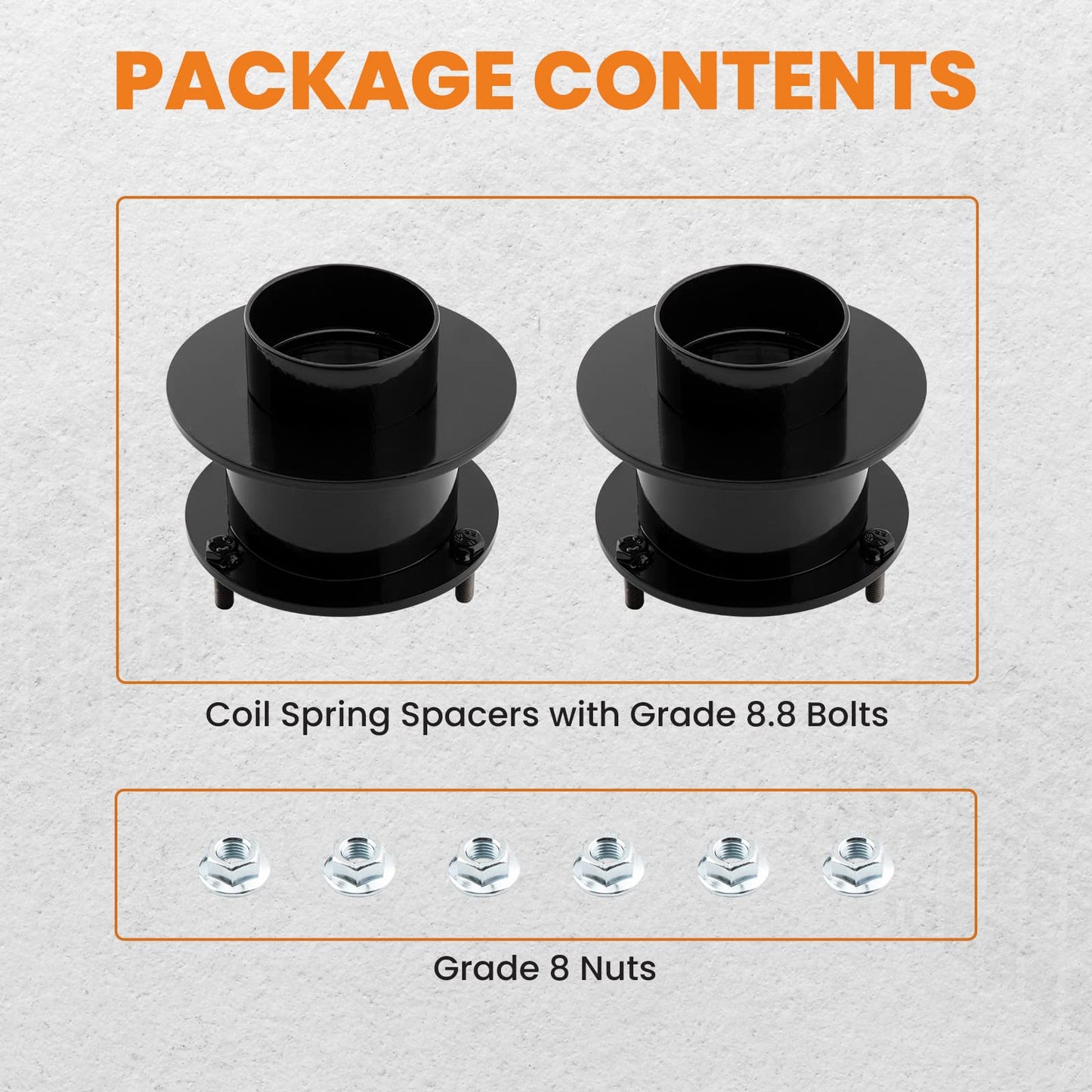 3.5" Front Leveling Kit for 1994-2013 Dodge Ram 1500/2500/3500 4WD - Coil Spacers