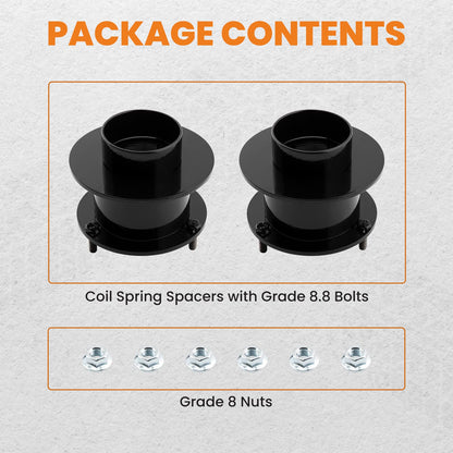 3.5" Front Leveling Kit for 1994-2013 Dodge Ram 1500/2500/3500 4WD - Coil Spacers
