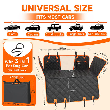 Waterproof Nonslip Dog Hammock, 52" Back Seat