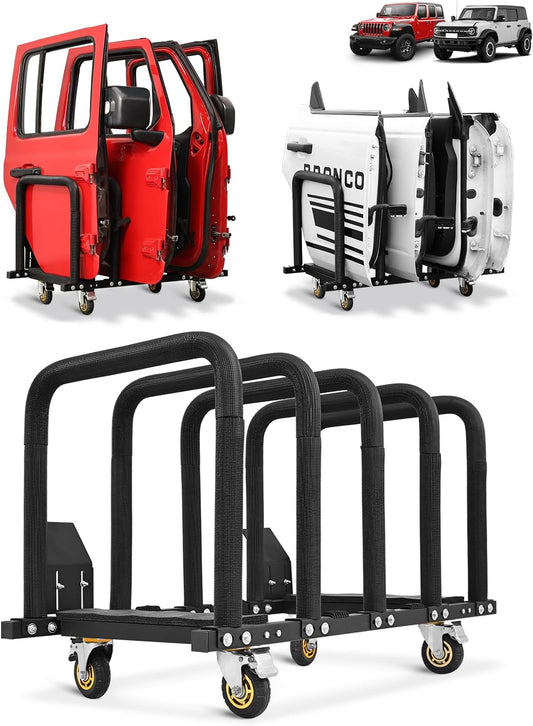Heavy-Duty Door Hanger Storage Rack for Jeep Wrangler, Gladiator & Ford Bronco 4-Door