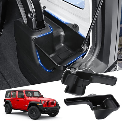 Rear Trunk Storage Tray (2-PCS) for 2018-2023 Jeep Wrangler JL - Side Cargo Organizer (Excludes 4XE)