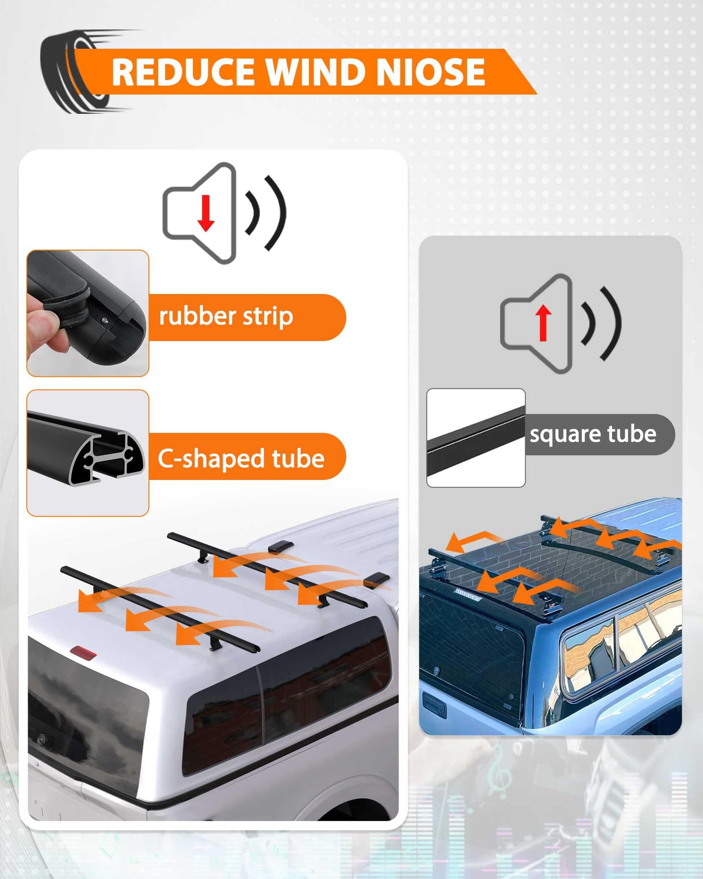 60" Truck Topper Roof Rack - 500 lb Capacity, Aluminum Ladder Rack for Camper Shell (Drilling Required)