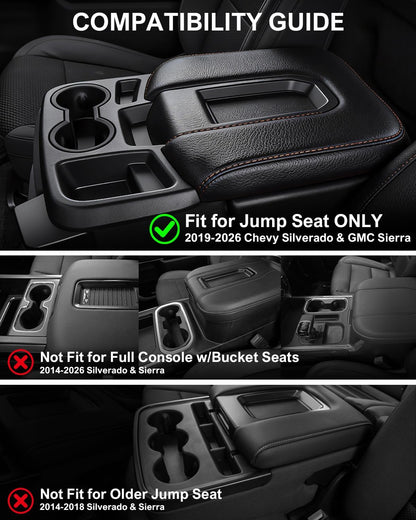 Hanging Console Organizer Box for 2019-2026 Chevy/GMC 1500 & HD (Split-Bench Seat Only) - Multi-Compartment