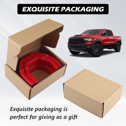 Red Front Tow Hook Covers for 2019-2026 Ram 1500 (Excludes Classic/Warlock/2500/3500)