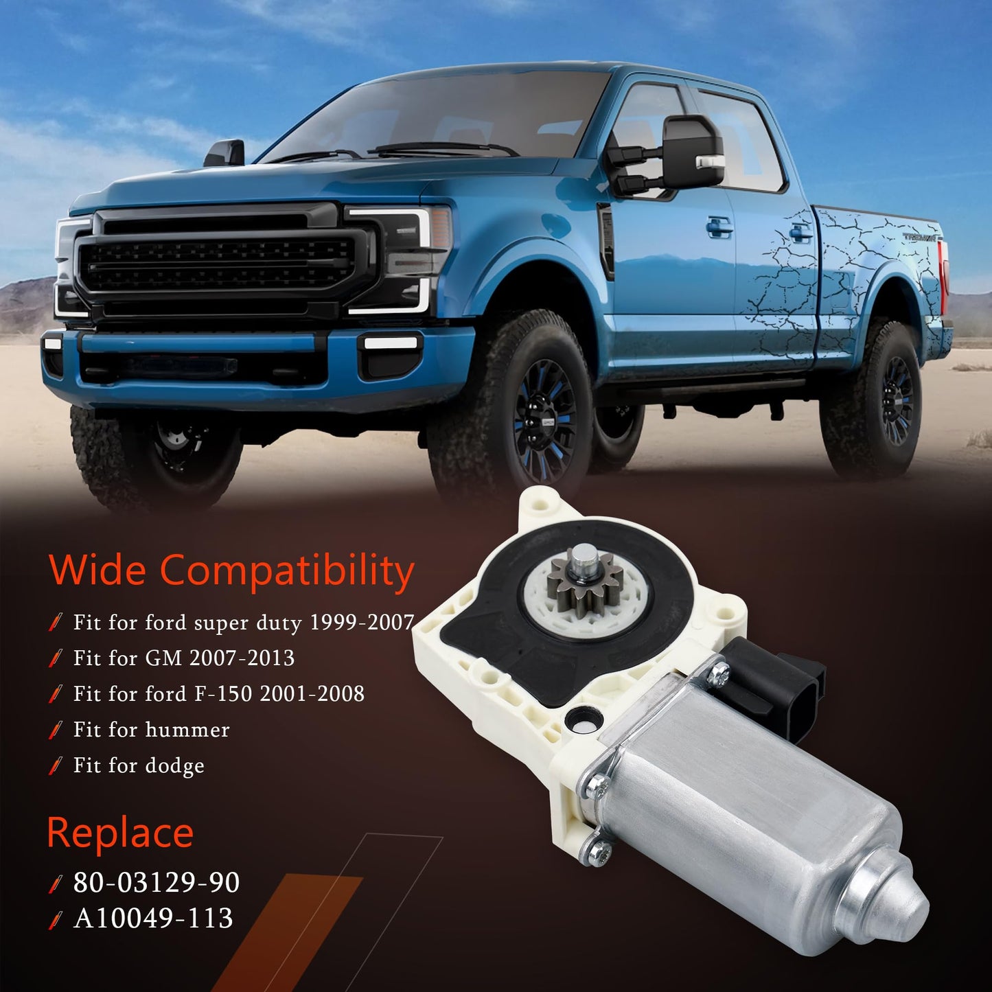 Electric Running Board Motor Kit, GM/Dodge/Hummer Compatible