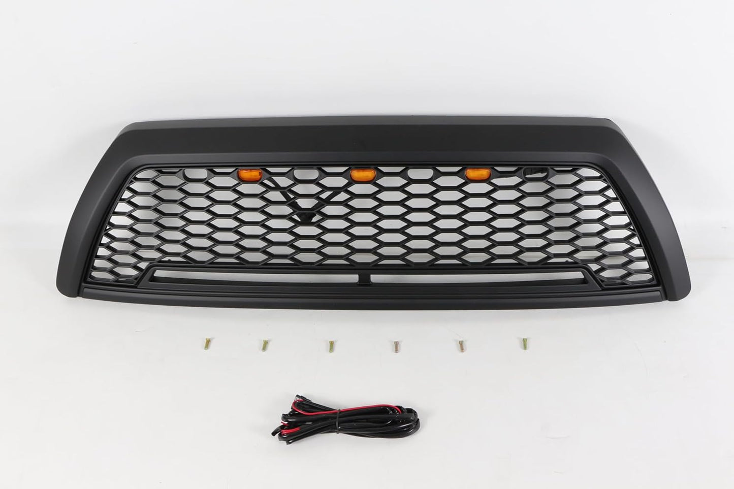 Black Front Grille Fits For Toyota 4 Runner Honeycomb Grill with Light 2006-2009