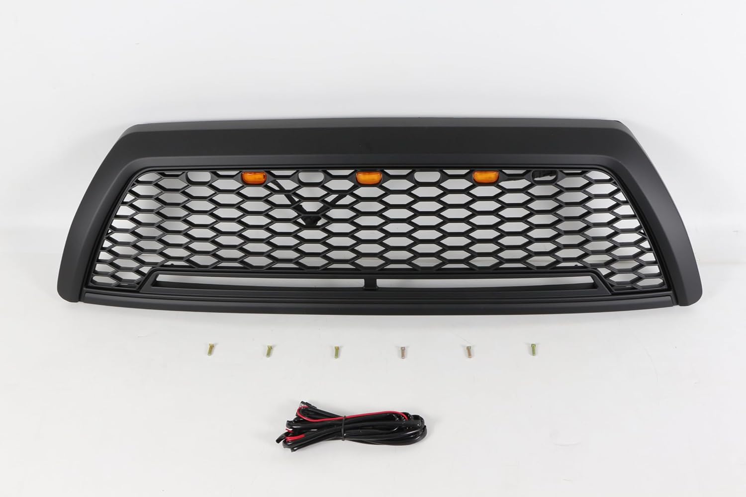Black Front Grille Fits For Toyota 4 Runner Honeycomb Grill with Light 2006-2009