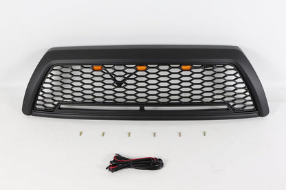 Black Front Grille Fits For Toyota 4 Runner Honeycomb Grill with Light 2006-2009