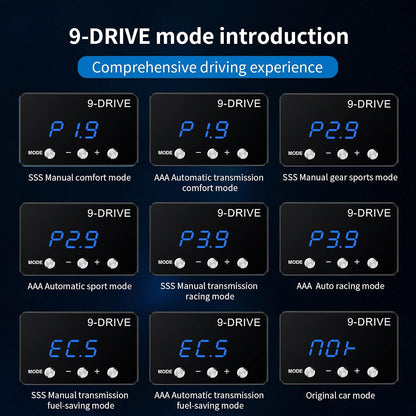 Throttle Response Controller 9 Drive Modes Smart Electronic Racing Accelerator Compatible with Ford F150 F250 Raptor Fusion Focus Grand Mondeo Ranger Transit Mazda 5 6 BT-50 CX-9