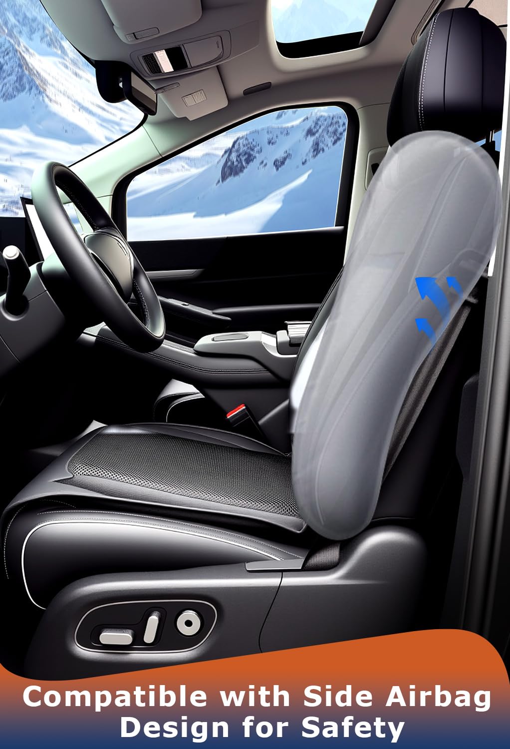 Cooling Car Seat Cushion for Trucks, SUVs – 12V Ventilated Universal Fit