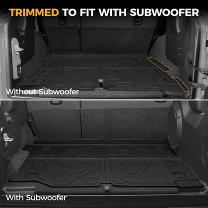 All-Weather TPE Floor Mats, Cargo Liner & Door Sill Guards for 2018-2026 Jeep Wrangler JL 4-Door (Gas)