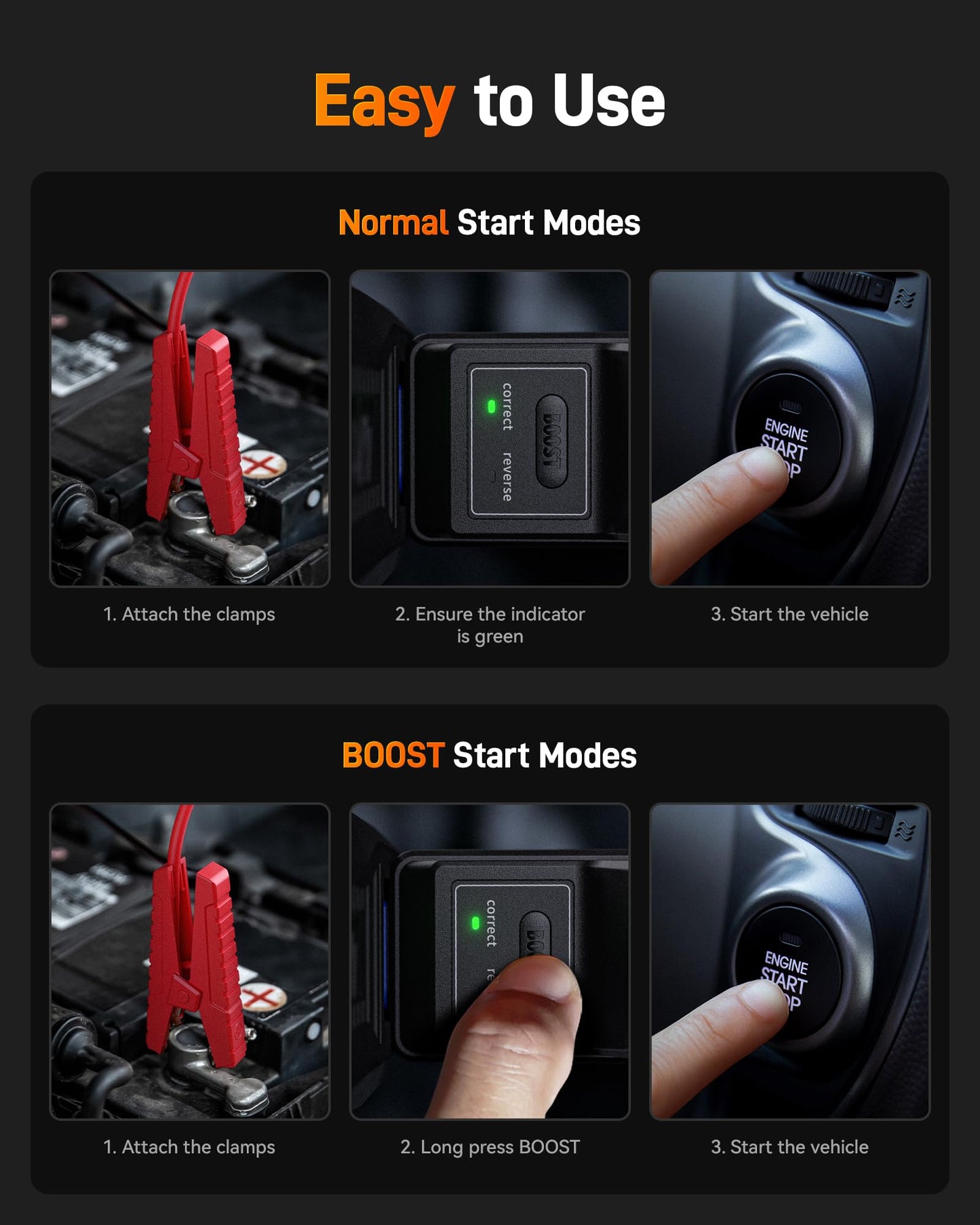 3000A Jump Starter & Air Compressor - 59.2Wh, 160PSI, 65W Fast Charge for 8L Gas/6L Diesel